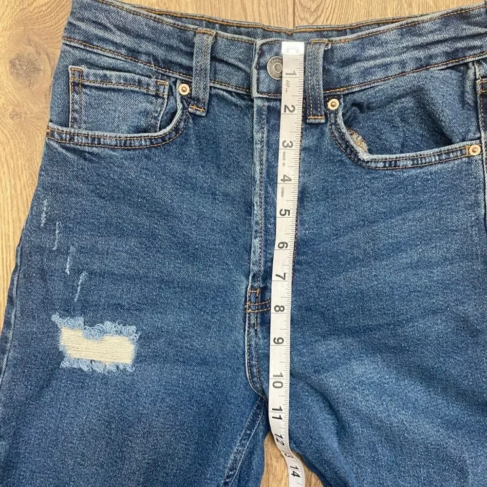 Wild Fable Straight Leg Jeans Ankle Cut Distressed- 2 Normcore Casual